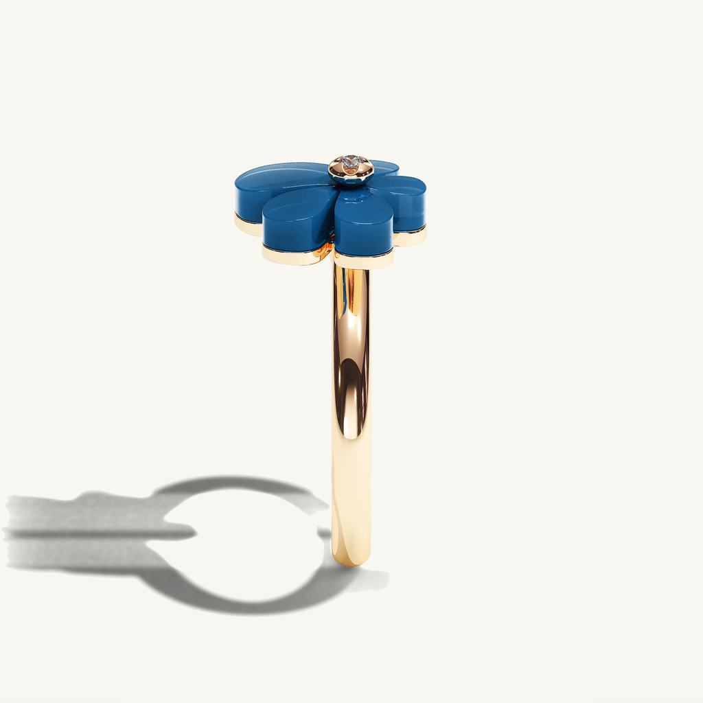 Gisela Blue Agate Solitaire Ring — view 4