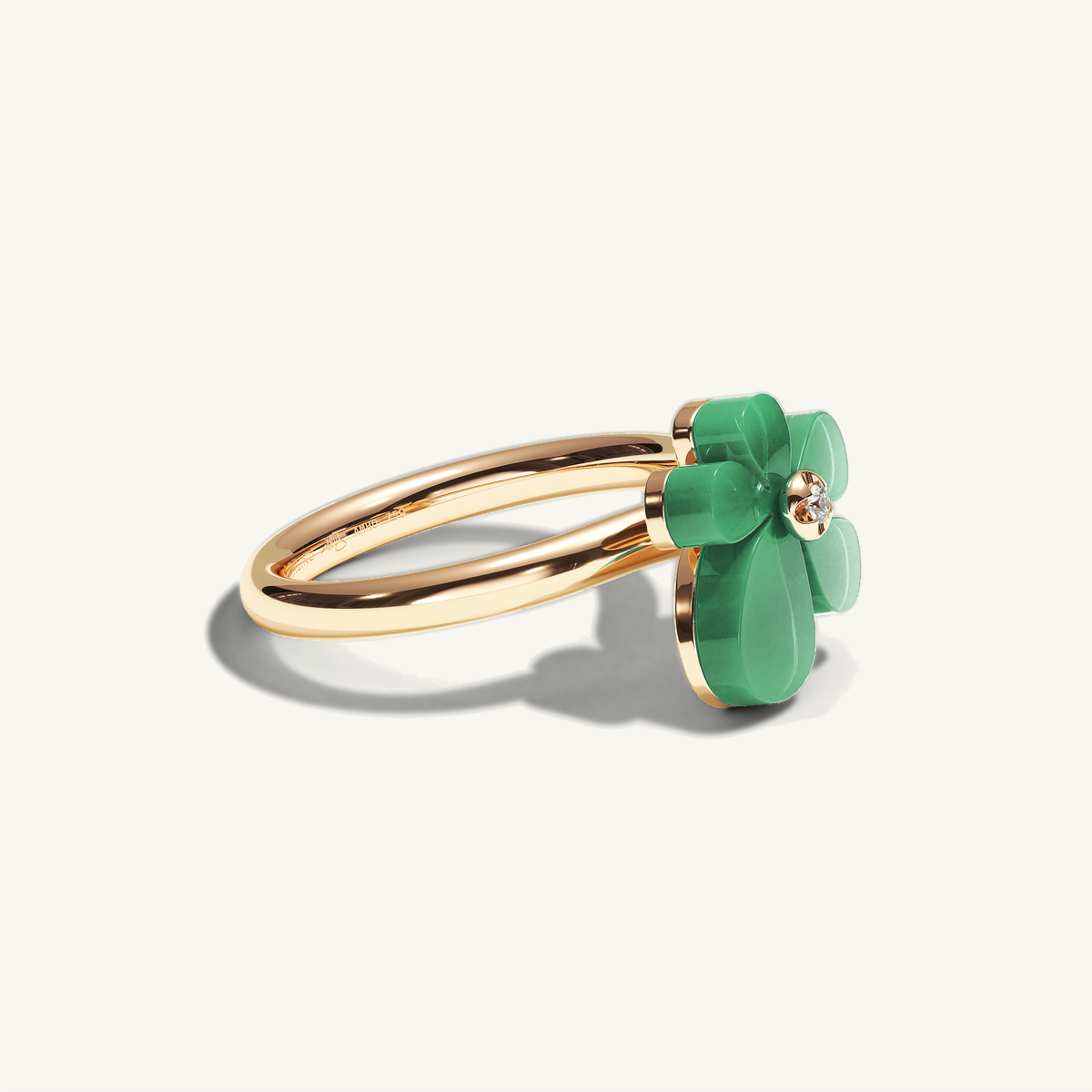 Gisela Chrysoprase Solitaire Ring — view 2