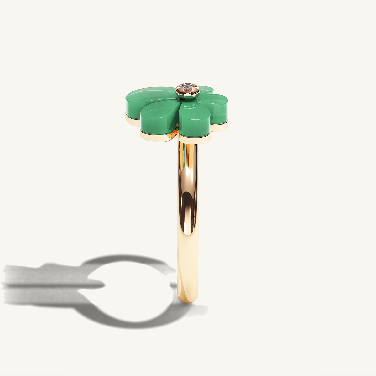 Gisela Chrysoprase Solitaire Ring — view 4
