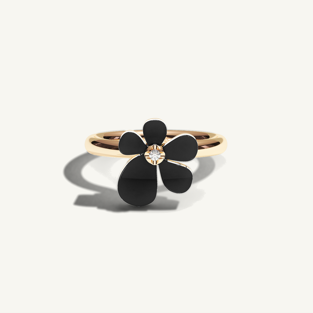Gisela Onyx Solitaire Ring — view 1