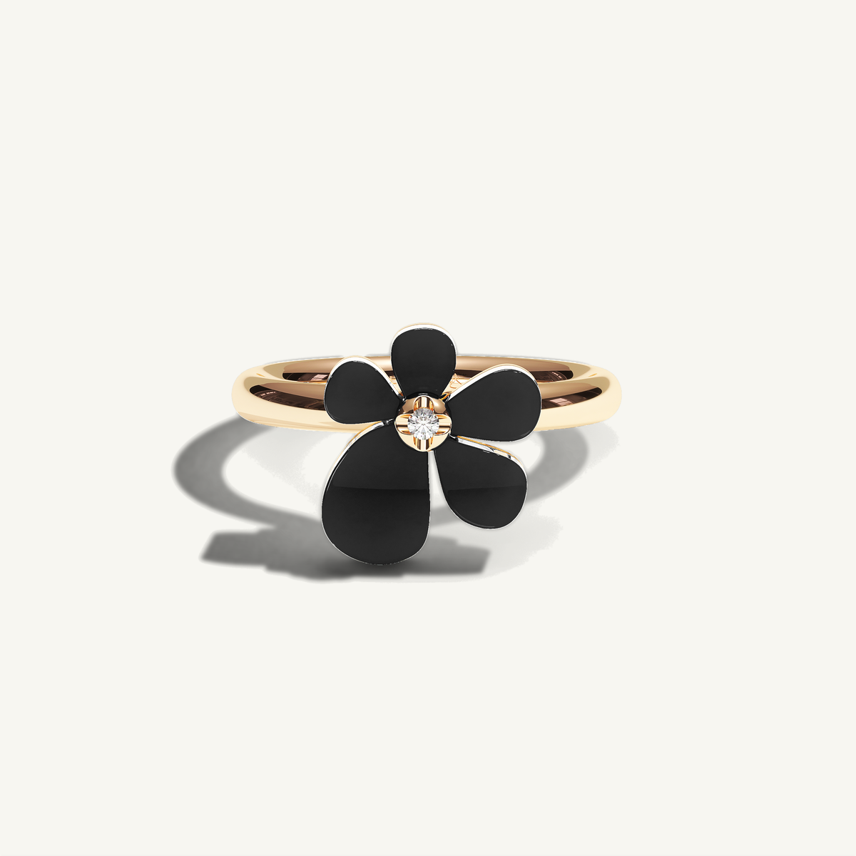 Gisela Onyx Solitaire Ring — view 1
