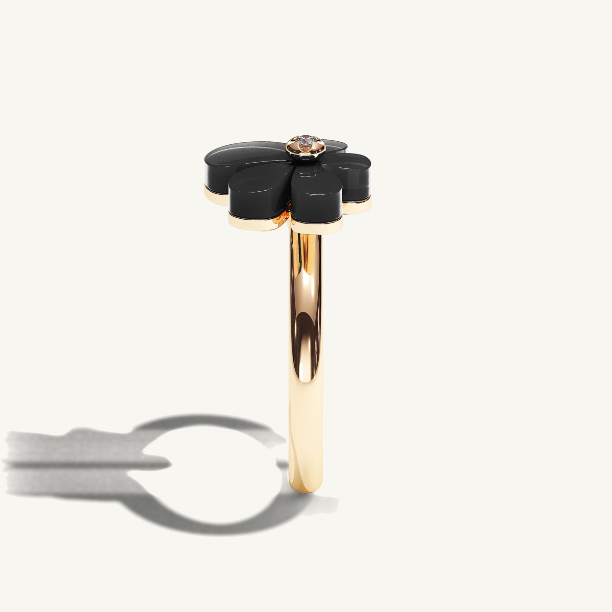 Gisela Onyx Solitaire Ring — view 4