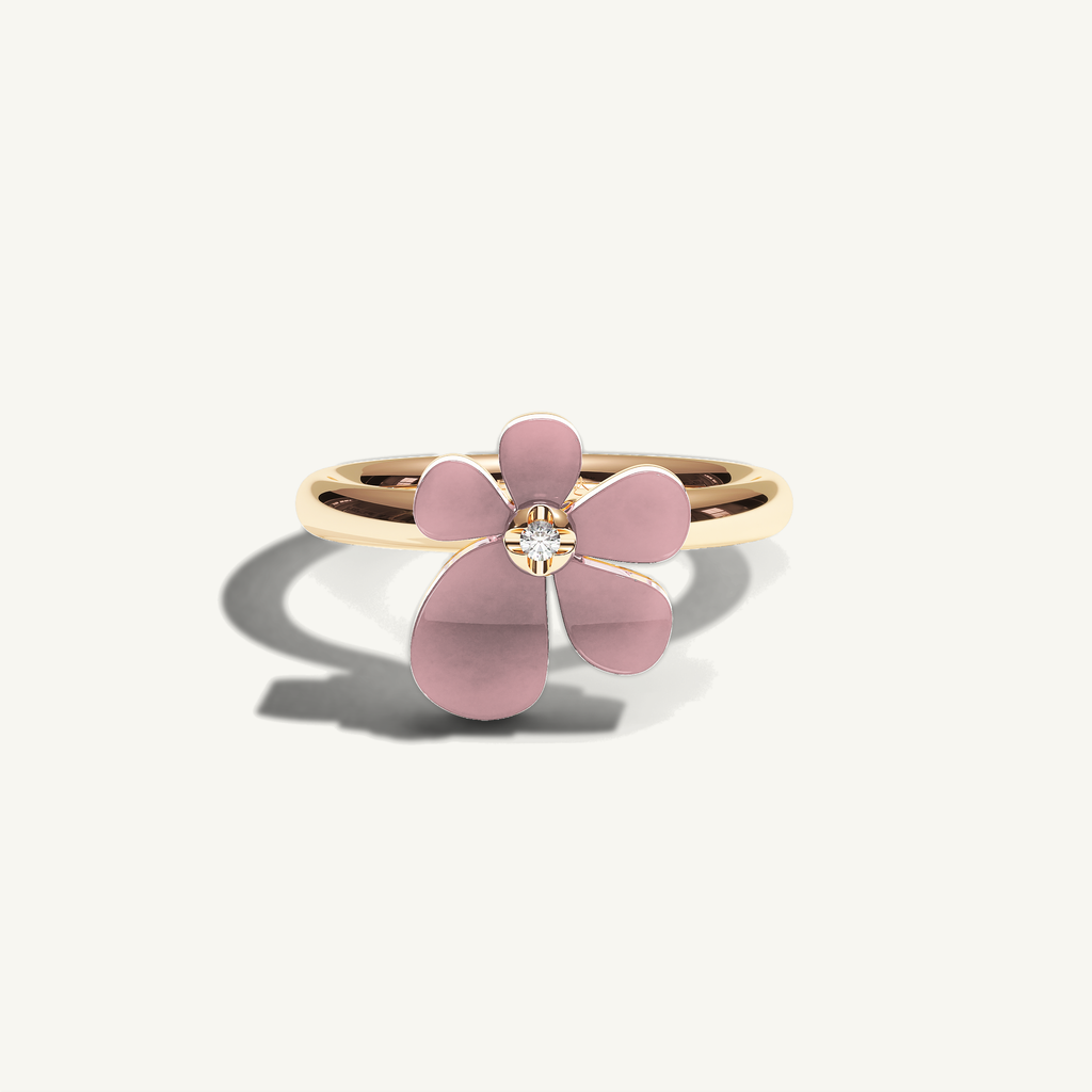 Gisela Rose Quartz Solitaire Ring — view 1