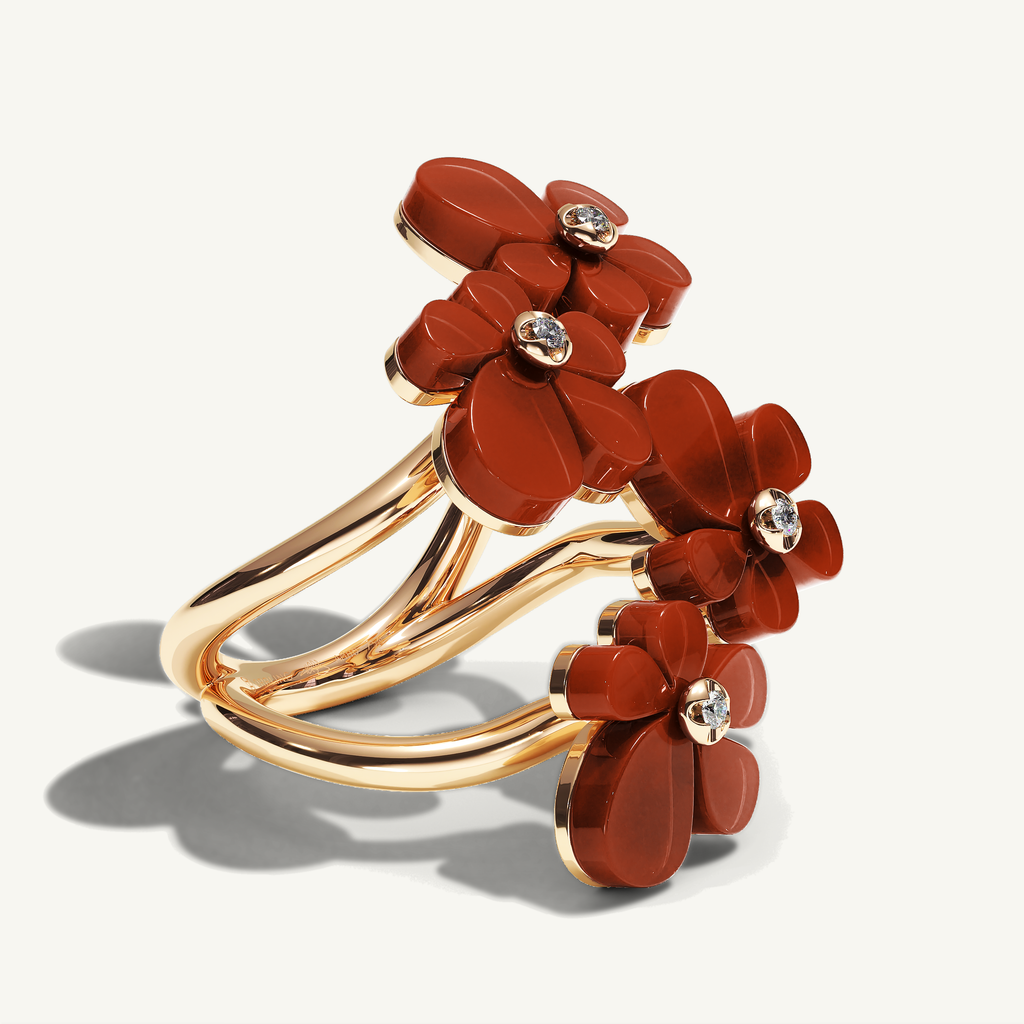Gisela Carnelian Tetra Ring — view 2