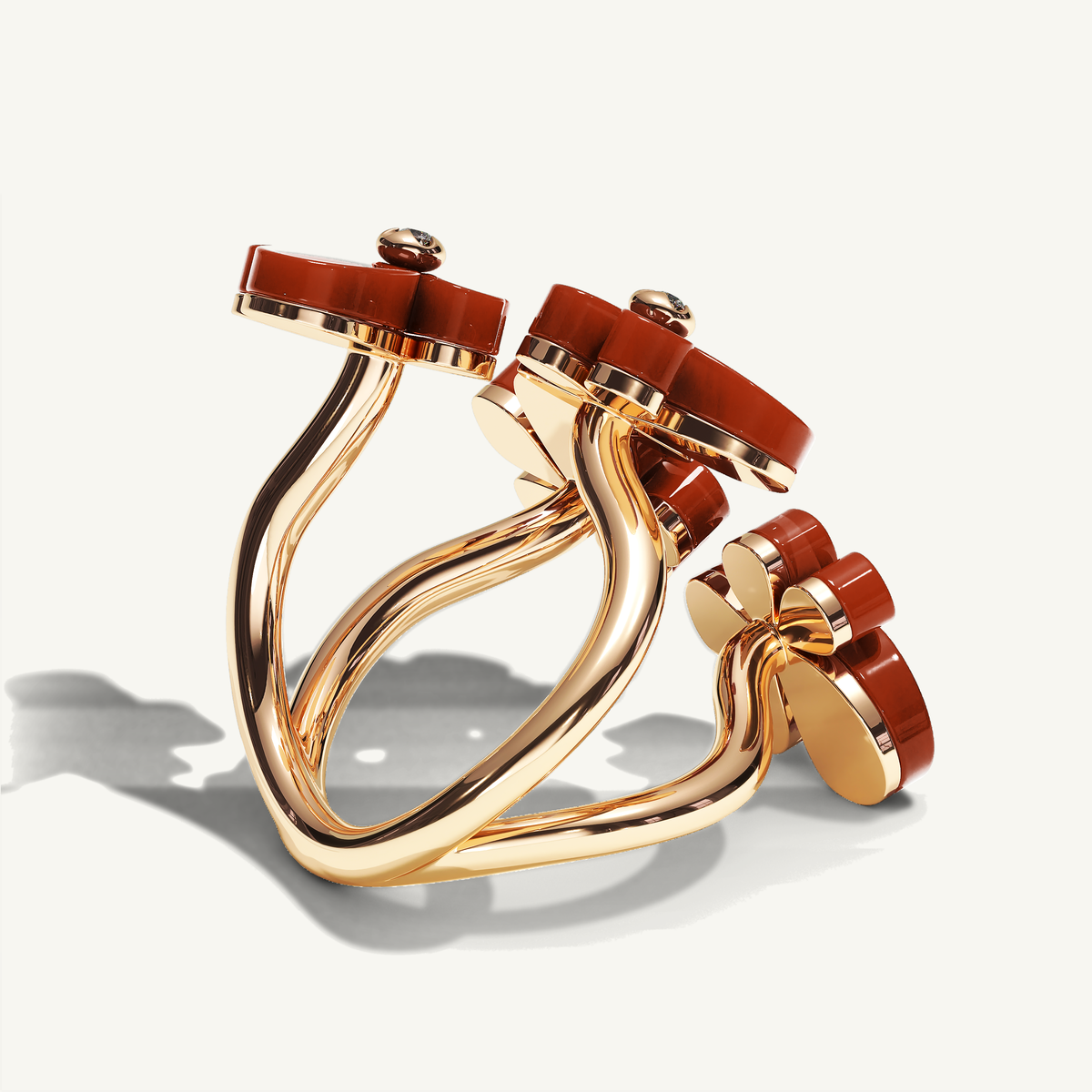 Gisela Carnelian Tetra Ring — view 5