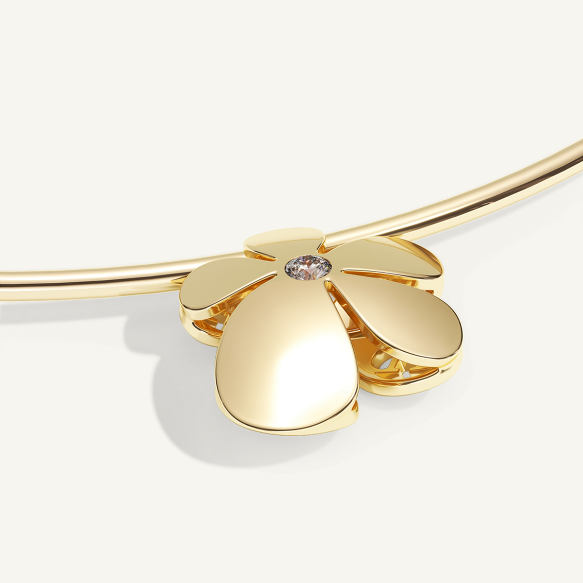 Gisela Bloom Neck Cuff – Yellow Gold product view 4