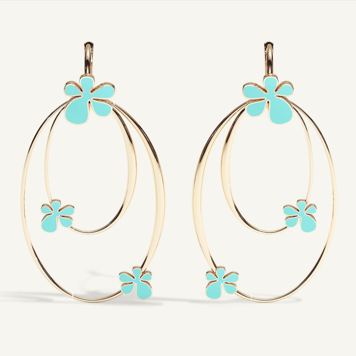 Gisela Enamel Chandeliers – Electric Turquoise product view 1
