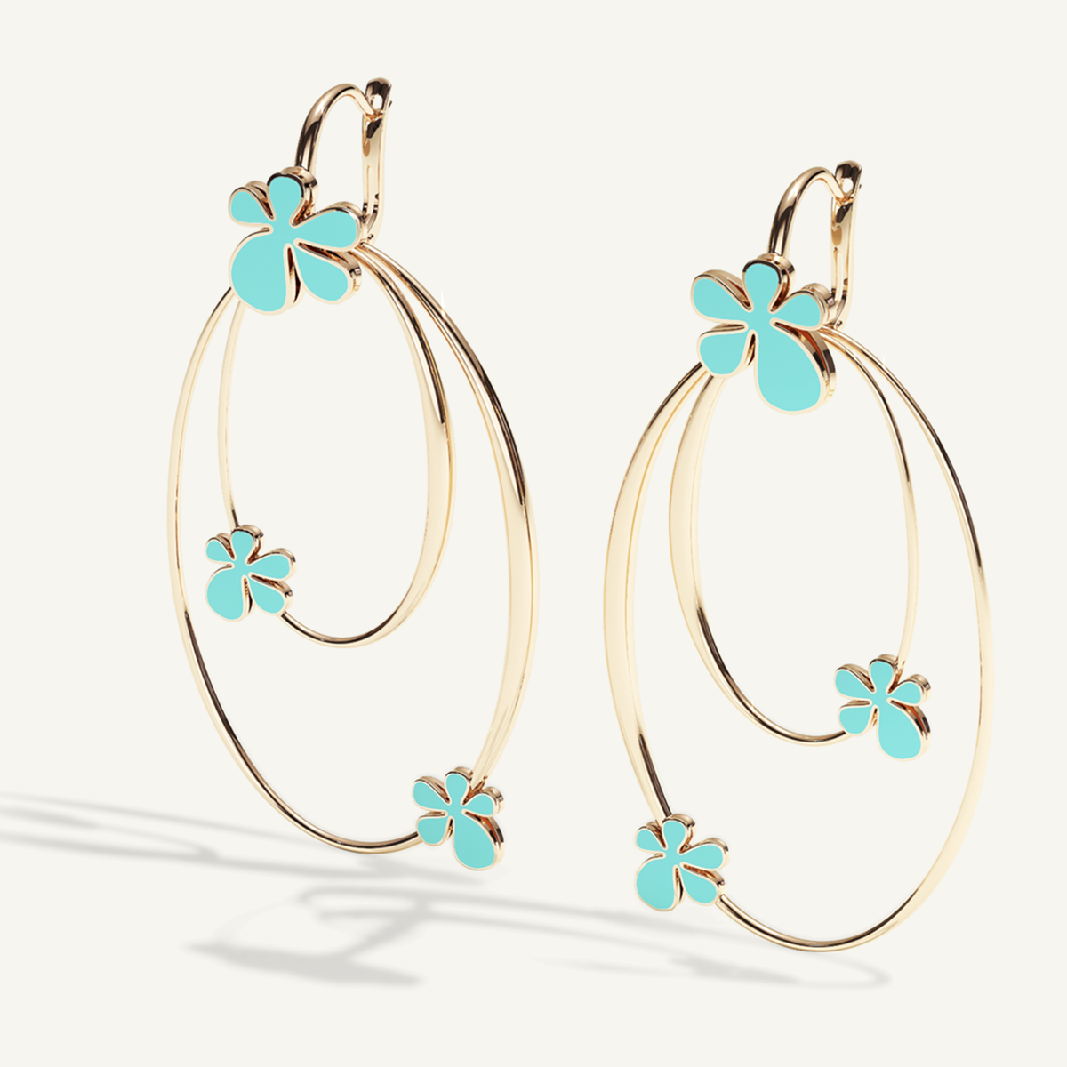 Gisela Enamel Chandeliers – Electric Turquoise product view 3
