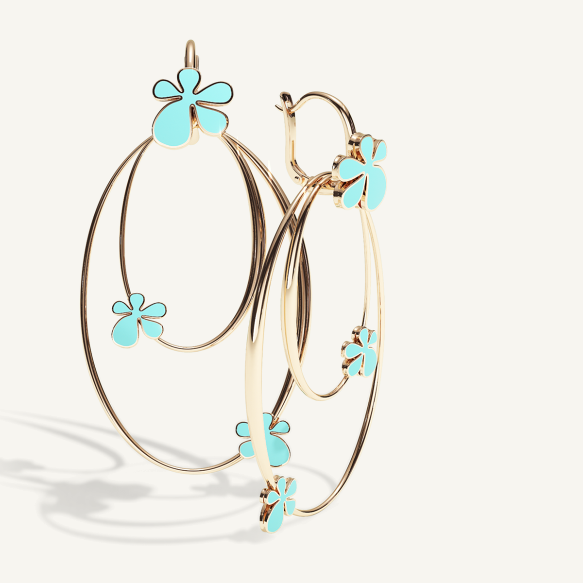 Gisela Enamel Chandeliers – Electric Turquoise product view 4