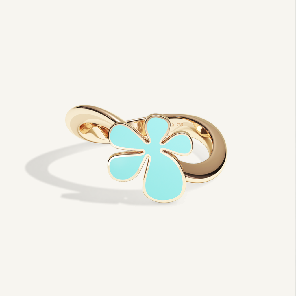 Gisela Enamel Ring – Electric Turquoise product view 1
