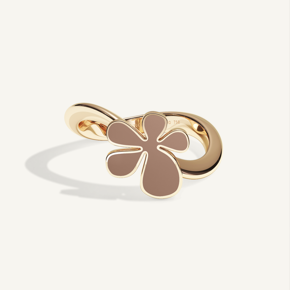 Gisela Enamel Ring – Mocca Brown product view 1