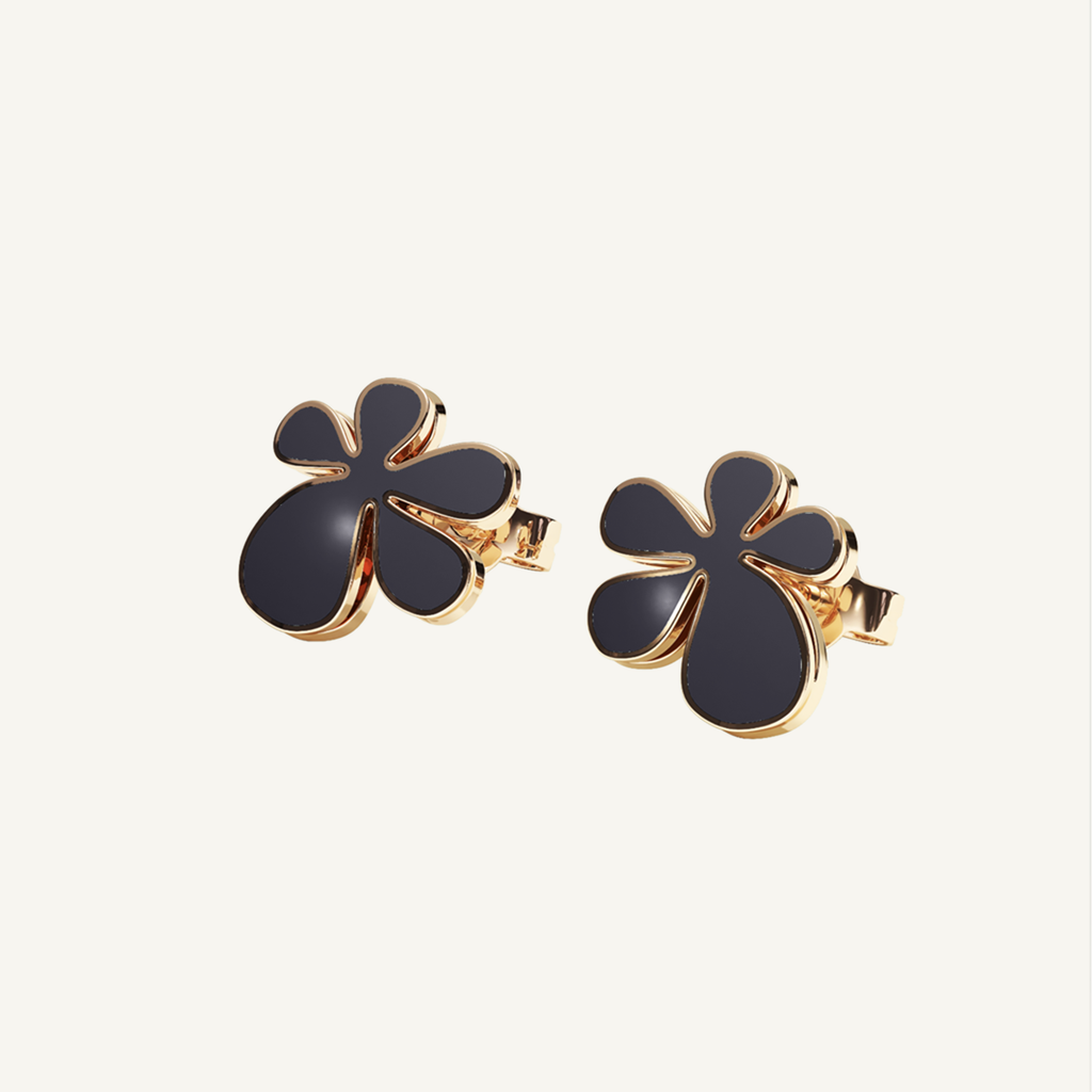 Gisela Enamel Studs – Midnight Black product view 3