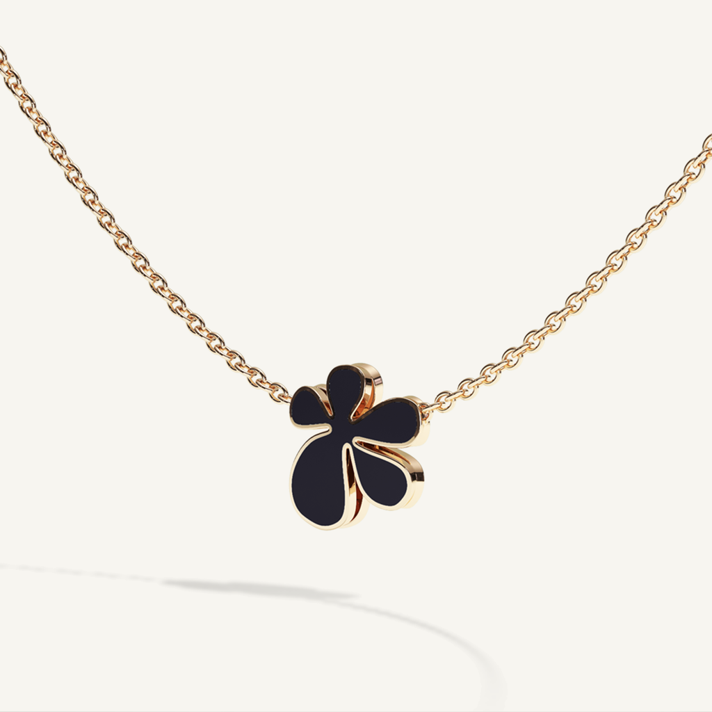 Gisela Enamel Trilogy Necklace – Midnight Black product view 4