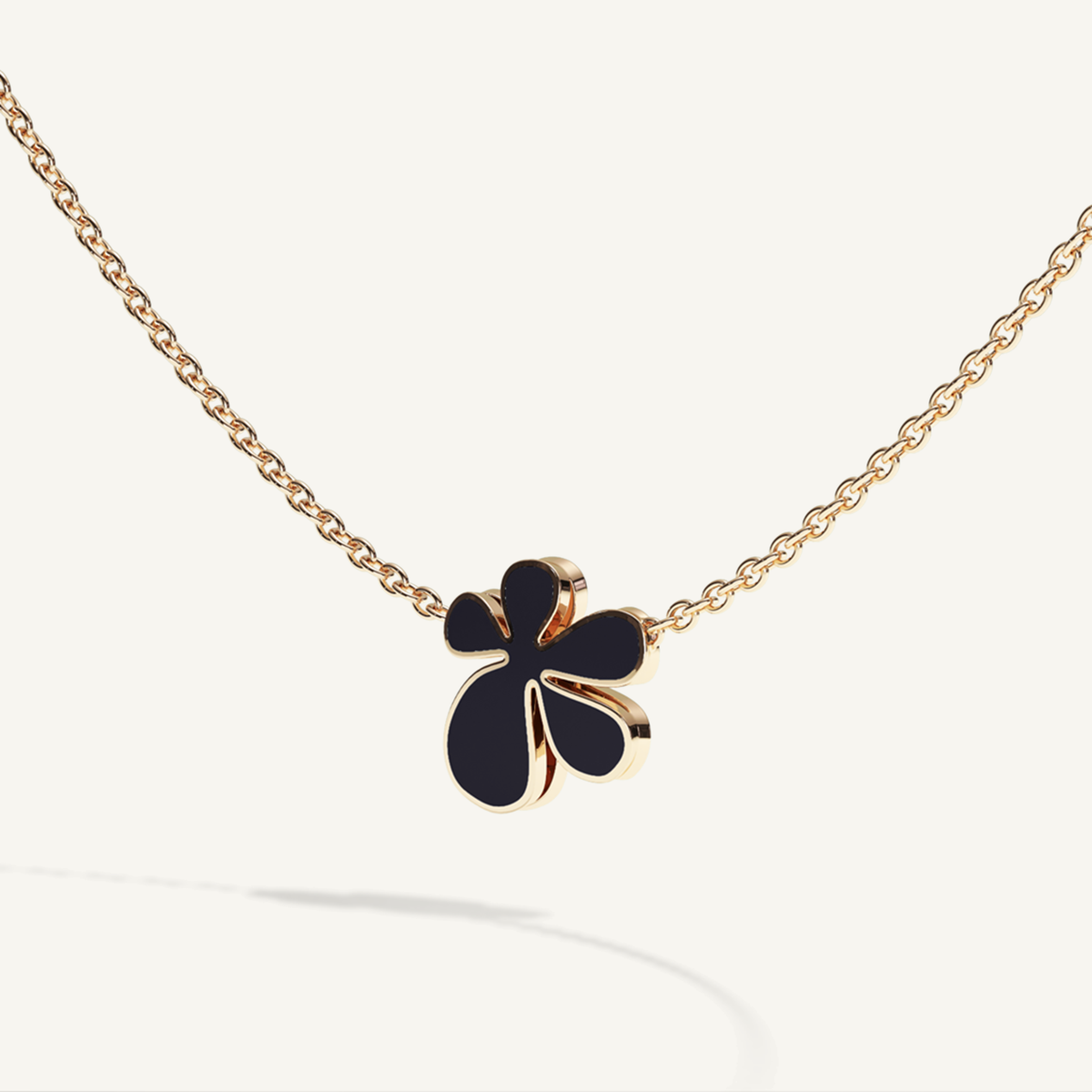 Gisela Enamel Trilogy Necklace – Midnight Black product view 4
