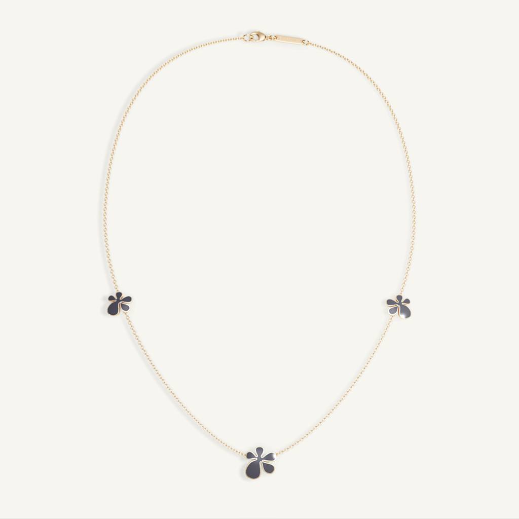 Gisela Enamel Trilogy Necklace – Midnight Black product view 5