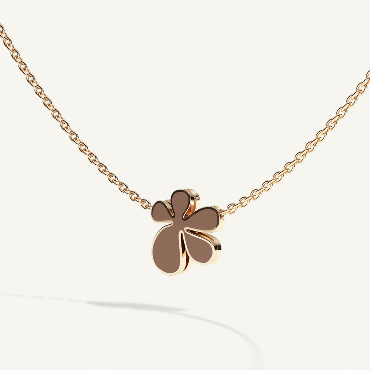Gisela Enamel Trilogy Necklace – Mocca Brown product view 3