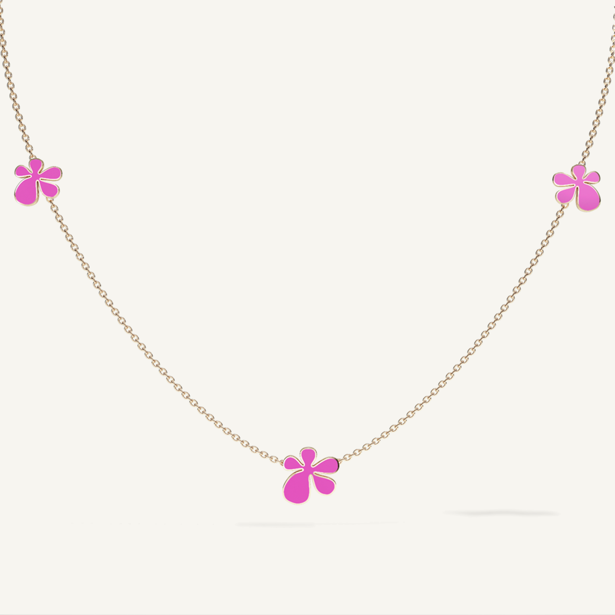 Gisela Enamel Trilogy Necklace – Hot Pink product view 1