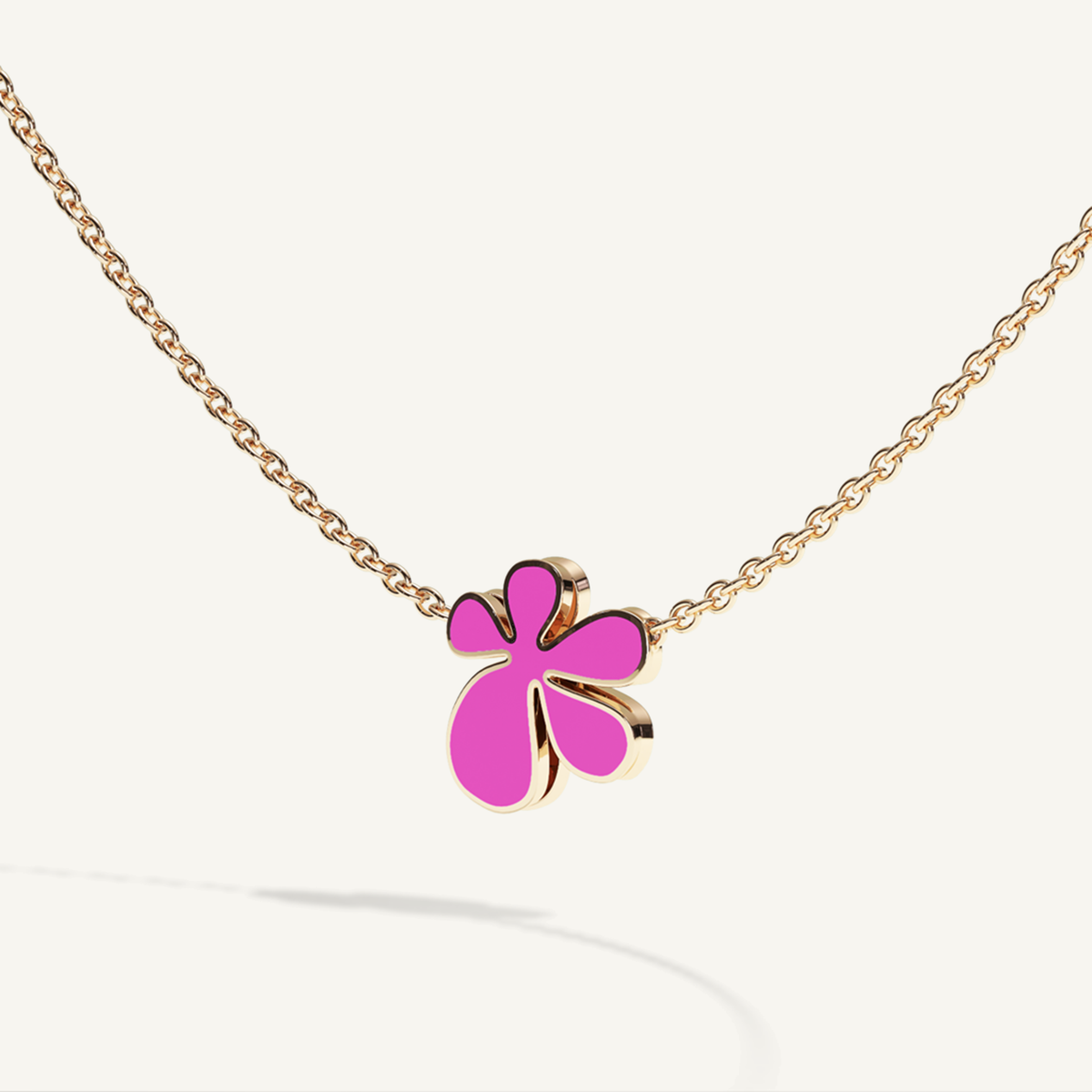Gisela Enamel Trilogy Necklace – Hot Pink product view 3