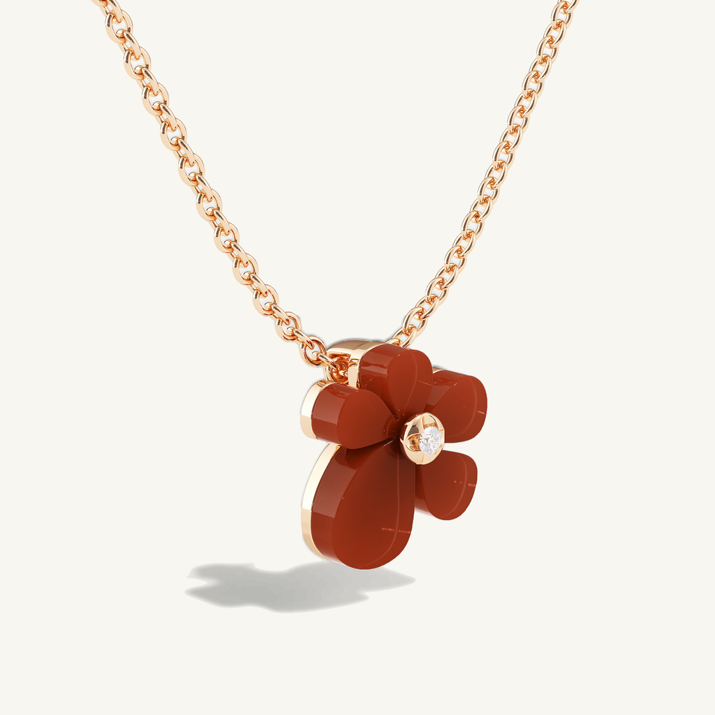 Gisela Carnelian Solitaire Necklace