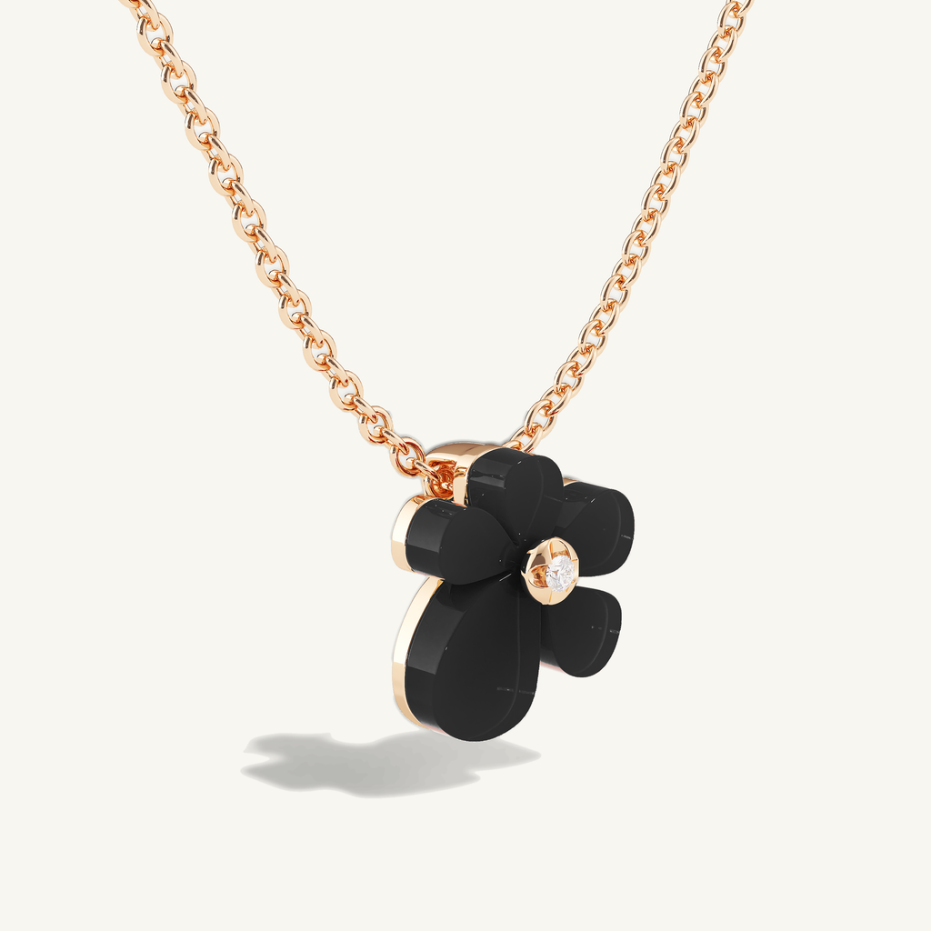 Gisela Onyx Solitaire Necklace
