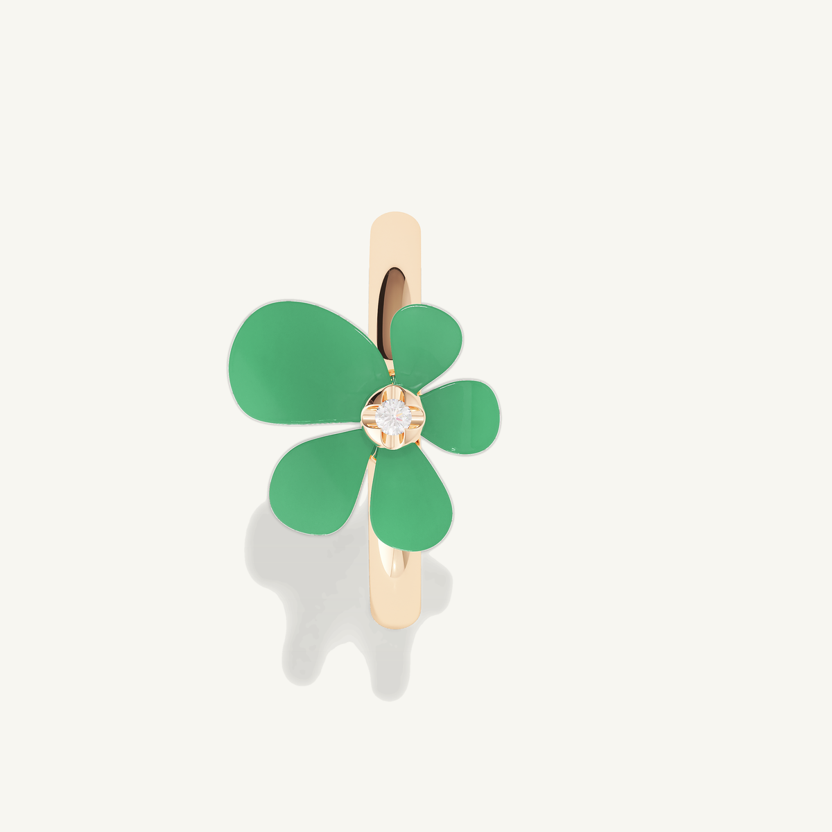 Gisela Chrysoprase Solitaire Ring