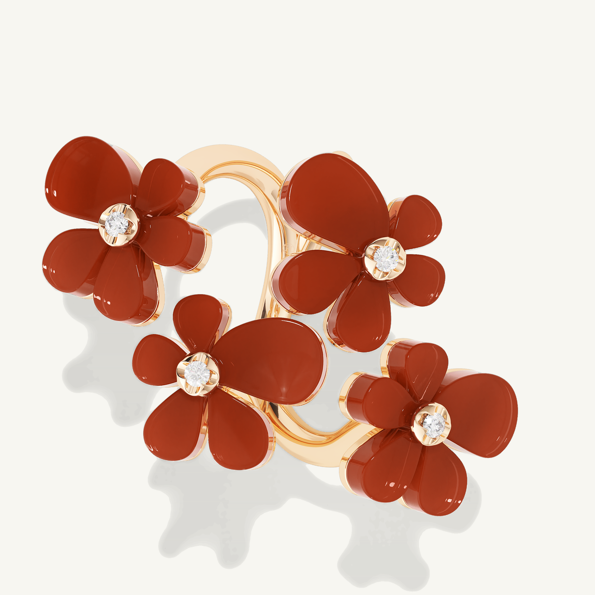 Gisela Carnelian Tetra Ring
