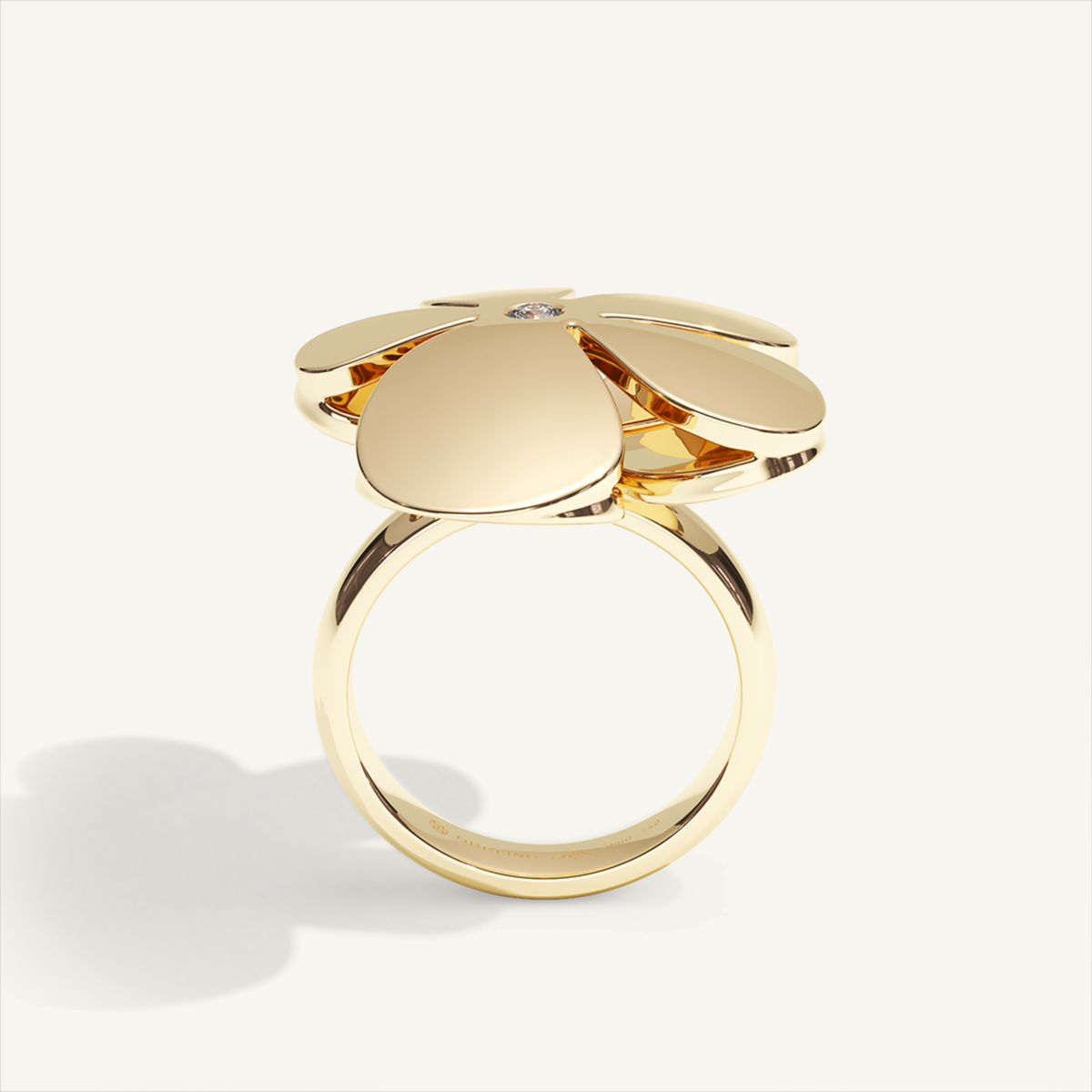 Gisela Grand Flower Ring – Yellow Gold product view 3
