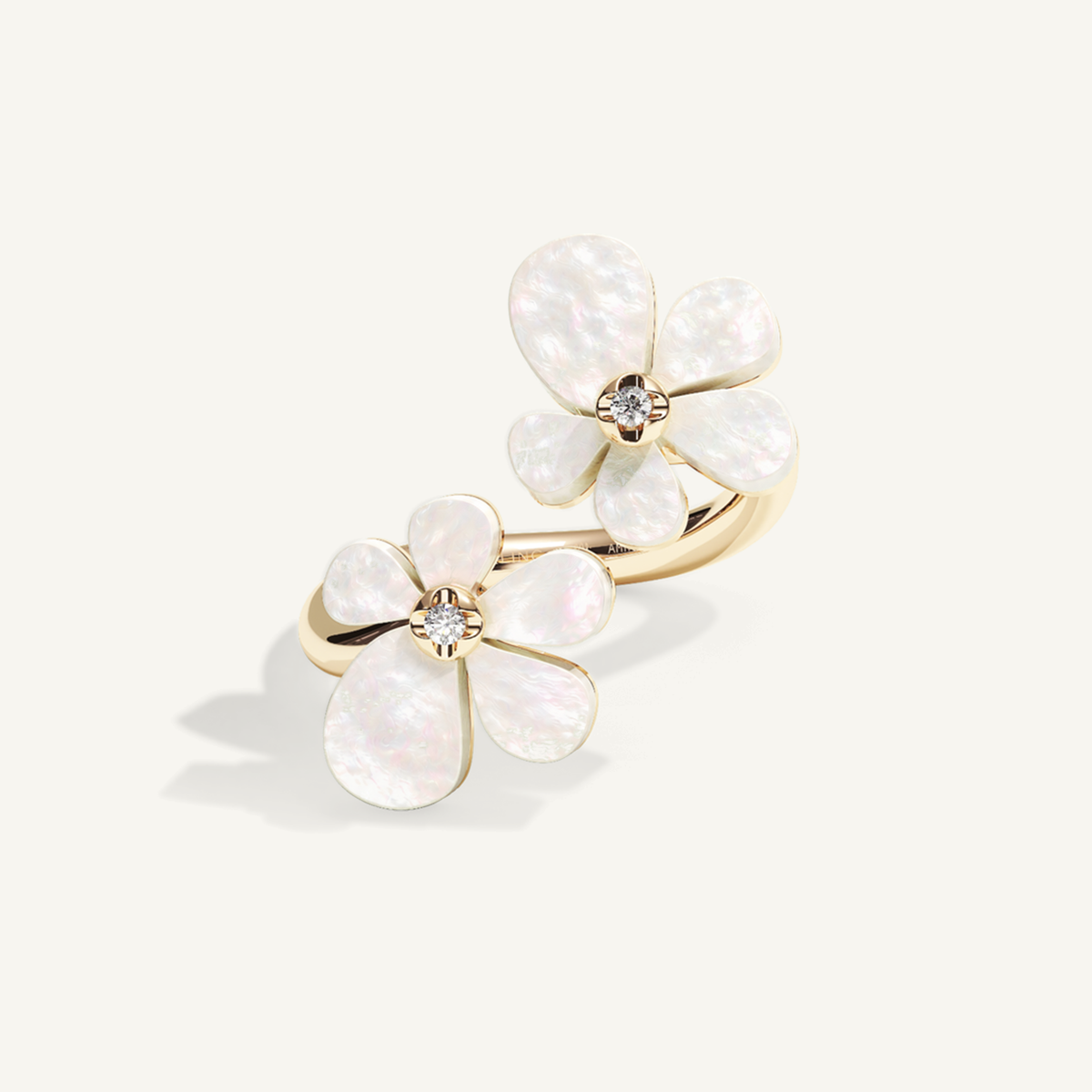 Gisela Mother of Pearl Siblings Ring