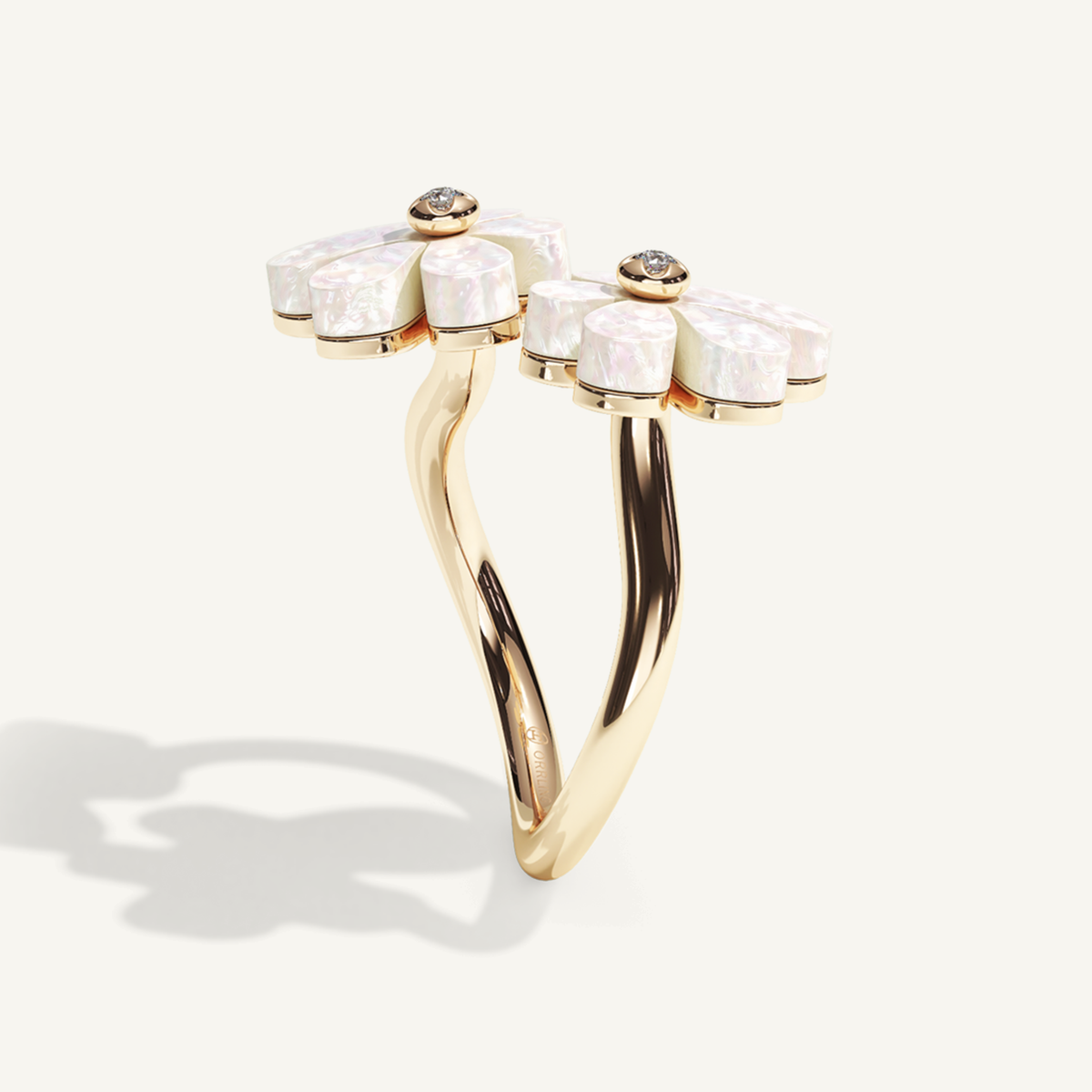 Gisela Mother of Pearl Siblings Ring – refined mother of pearl, product view 4