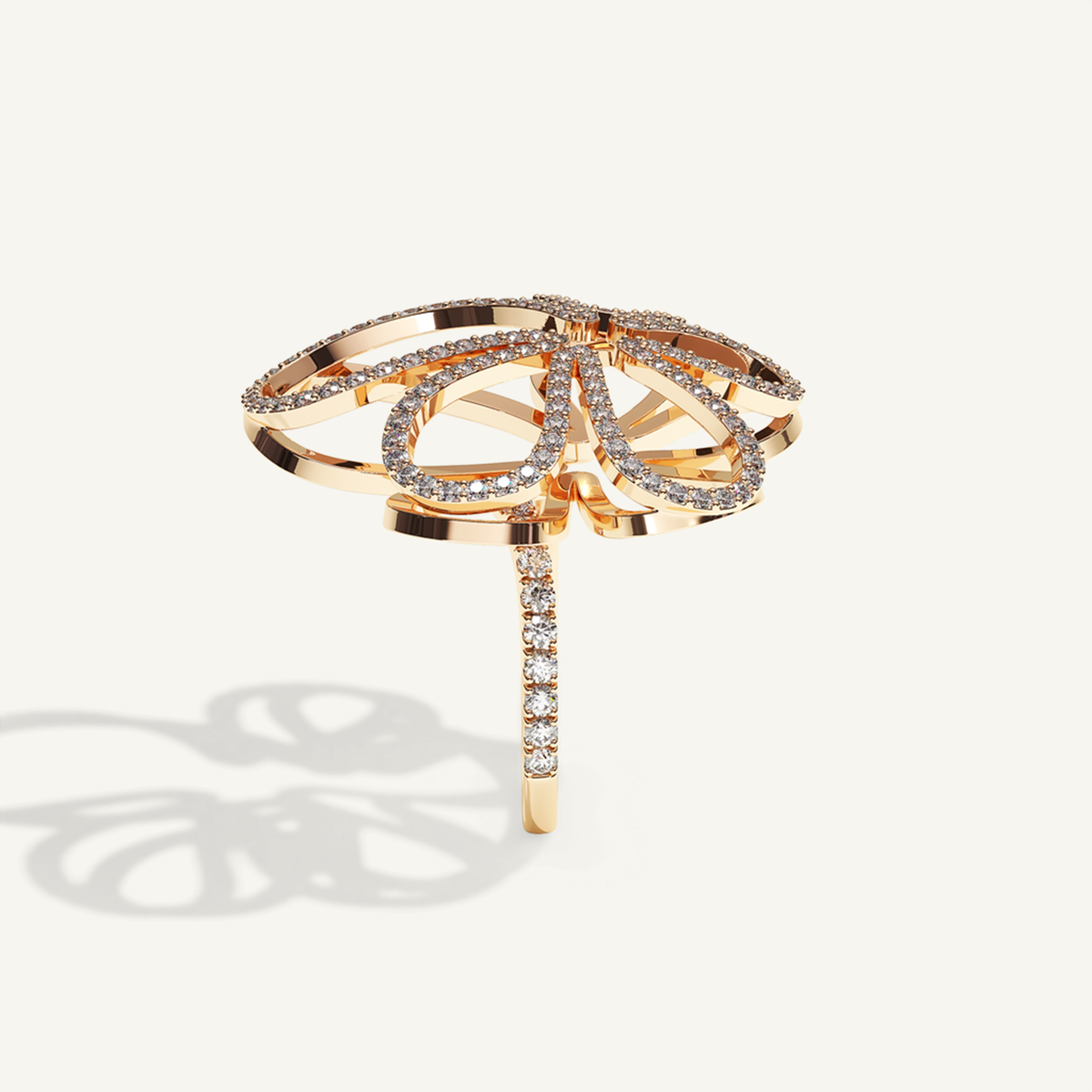 Gisela Open Bloom Diamond Ring –  product view 4