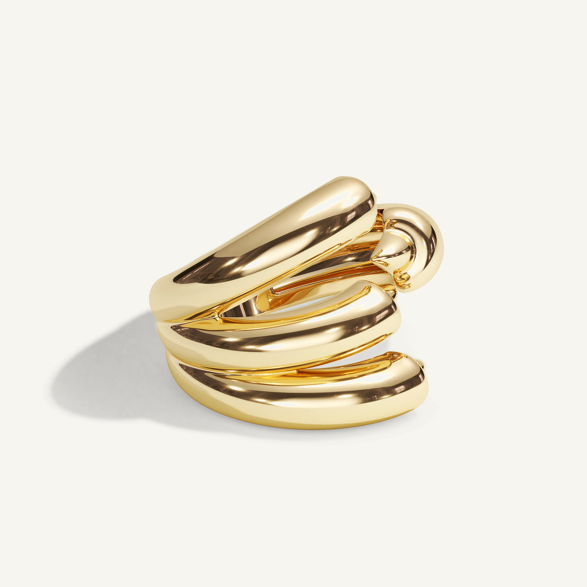 Griffe Clutch Ring – Yellow Gold – view 1