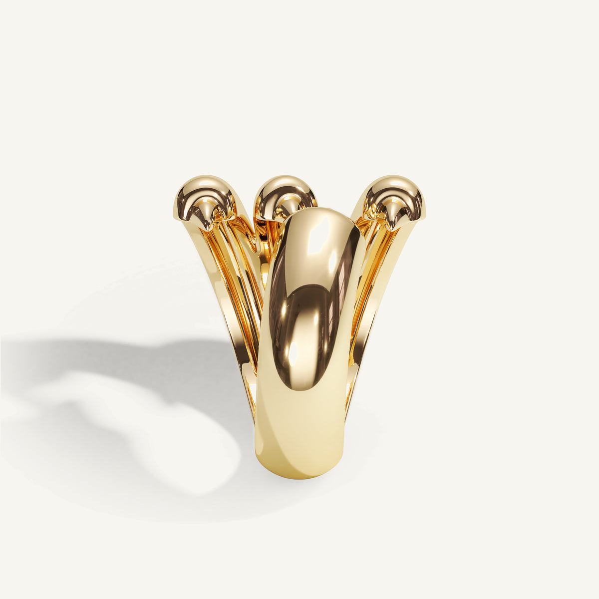 Griffe Clutch Ring – Yellow Gold – view 3