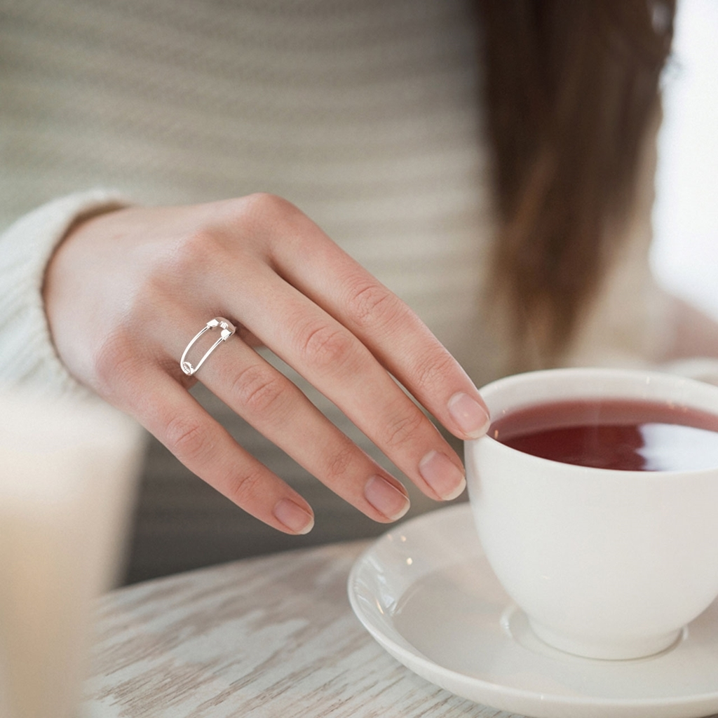 Rebel Pin Ring — worn on model