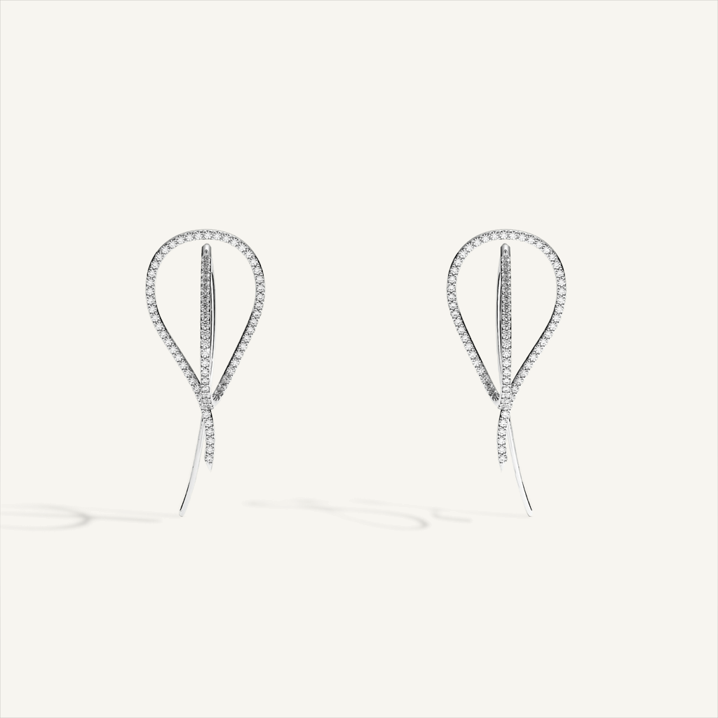 ATTACHE Pavé Earrings — product view