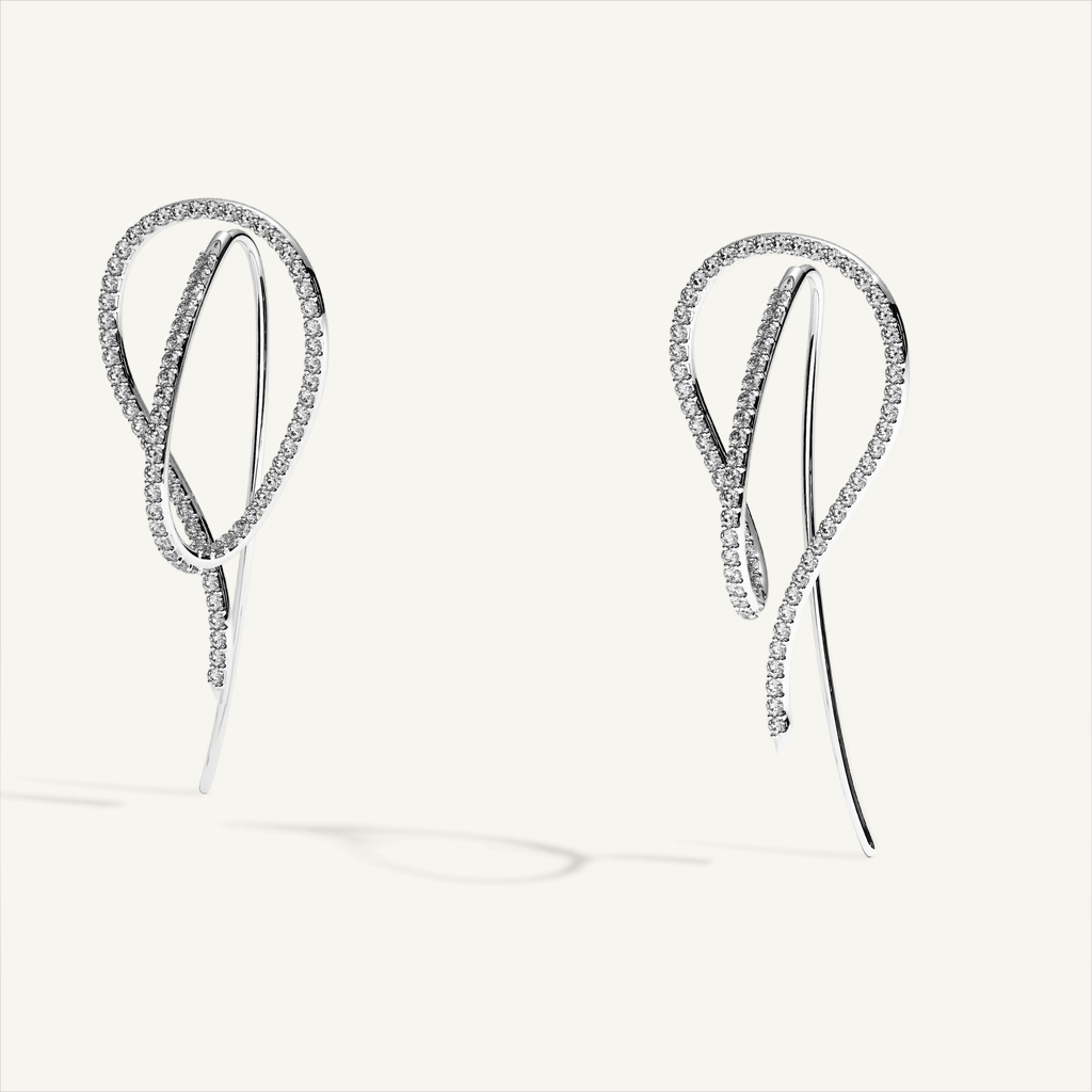 ATTACHE Pavé Earrings — product view