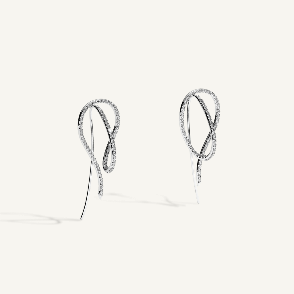 ATTACHE Pavé Earrings — product view