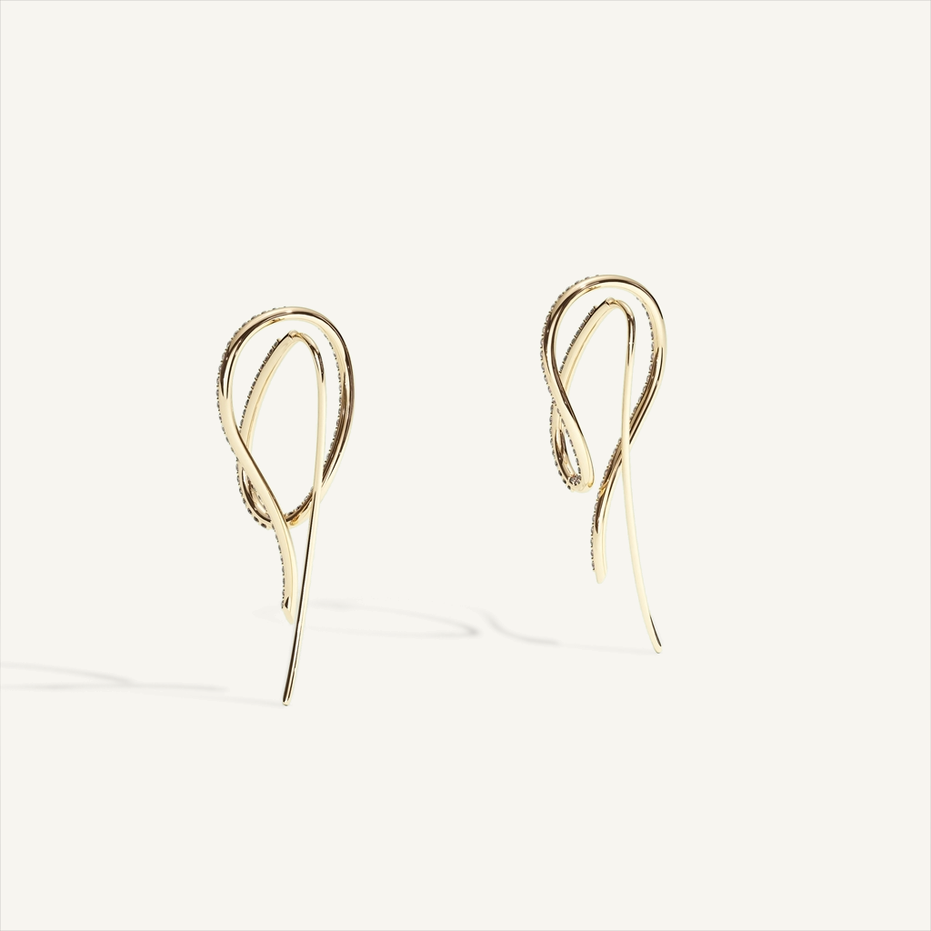 ATTACHE Pavé Earrings — product view