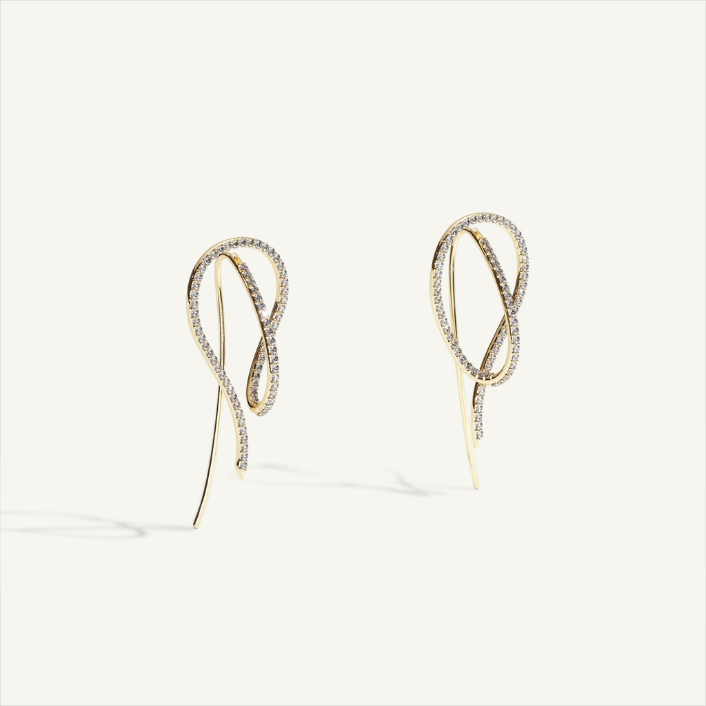 ATTACHE Pavé Earrings — product view