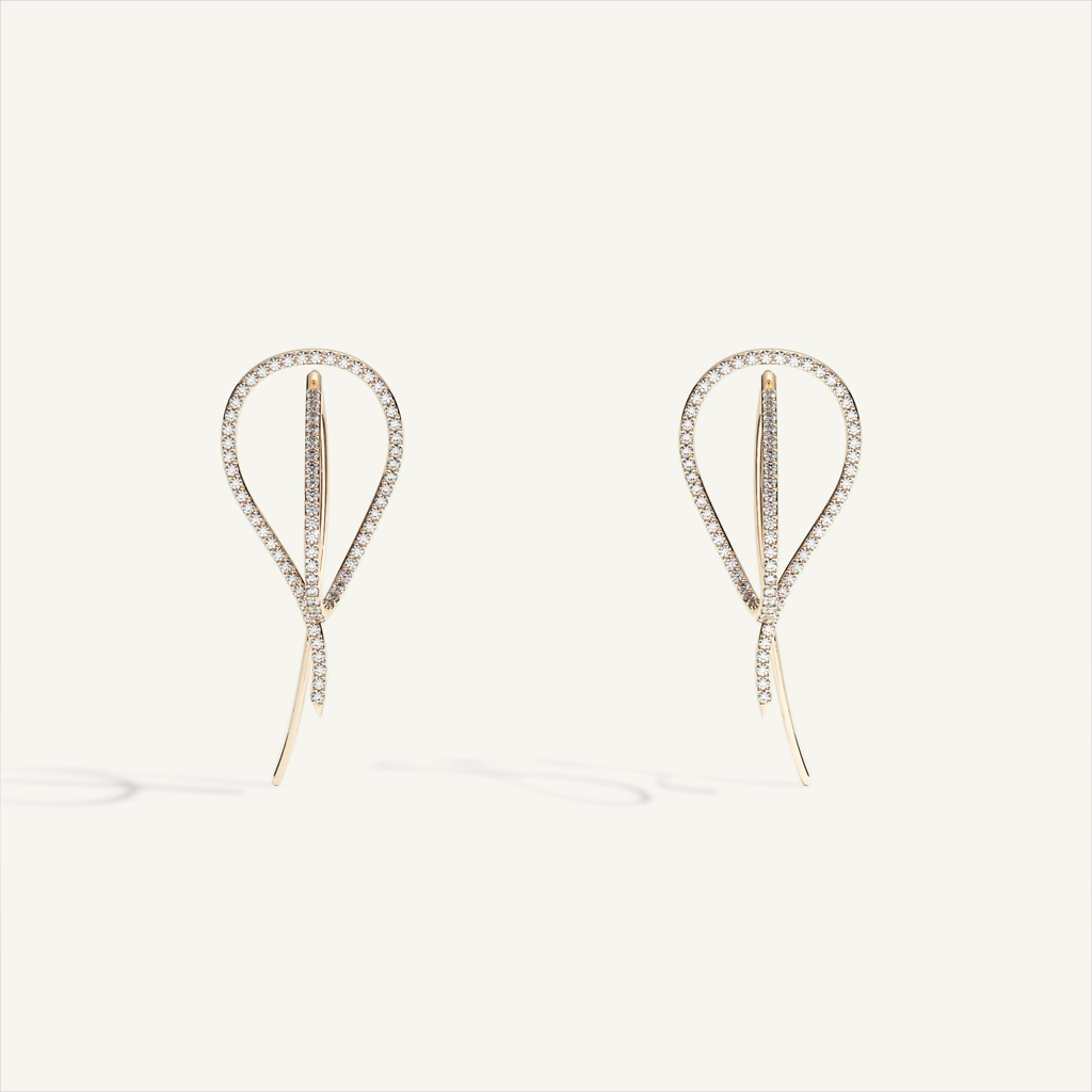 ATTACHE Pavé Earrings — product view