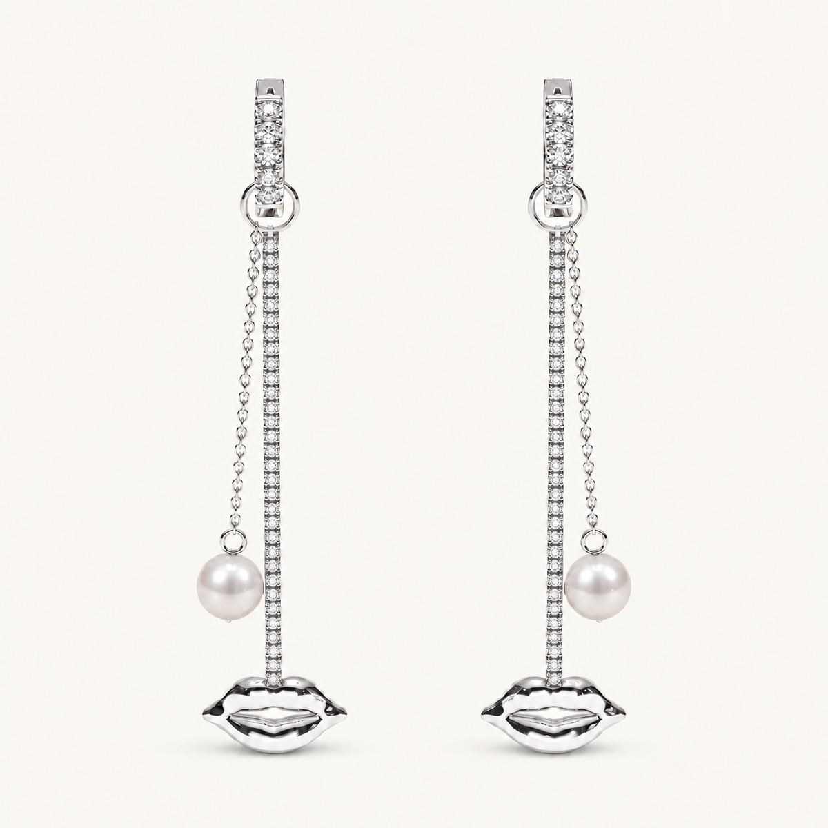 JUST LIPS PEARL DIAMOND CHANDELIERS