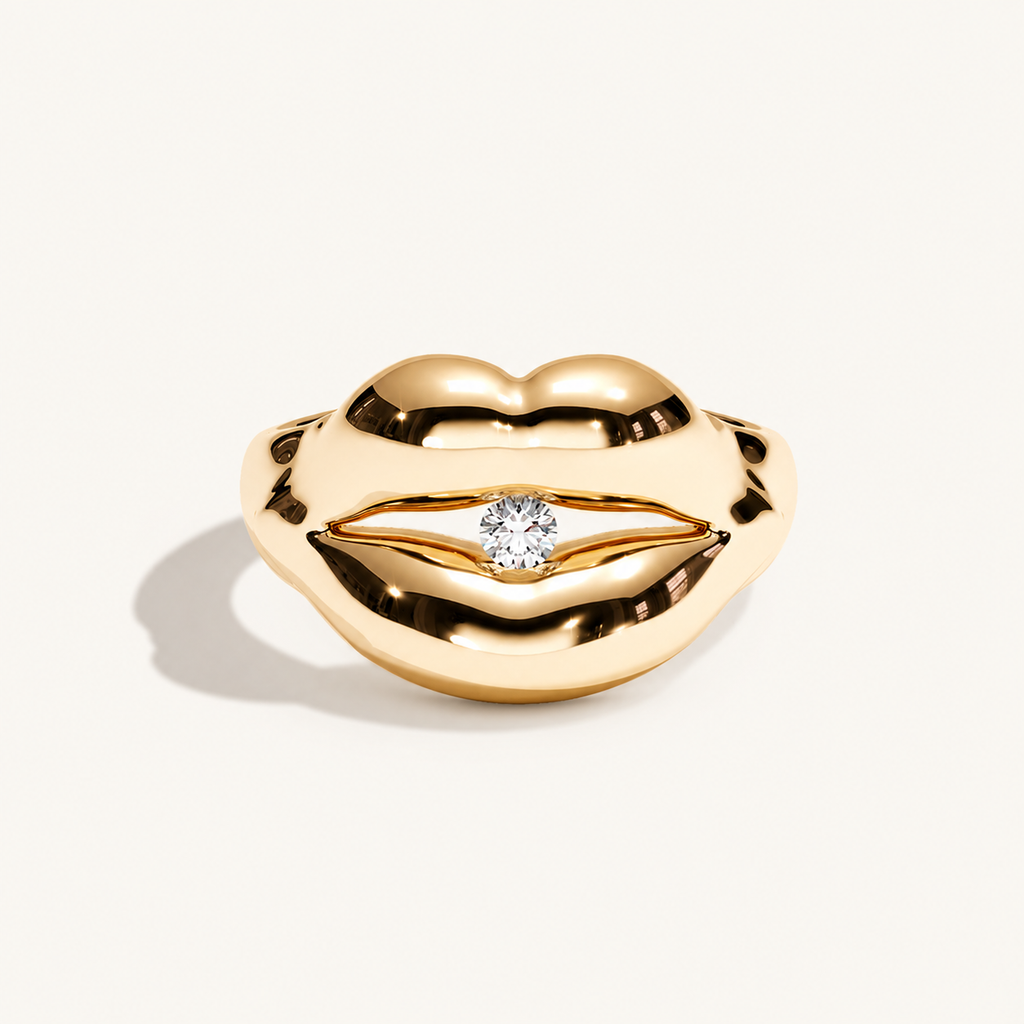 Vermilion Zone Diamond Bite Ring