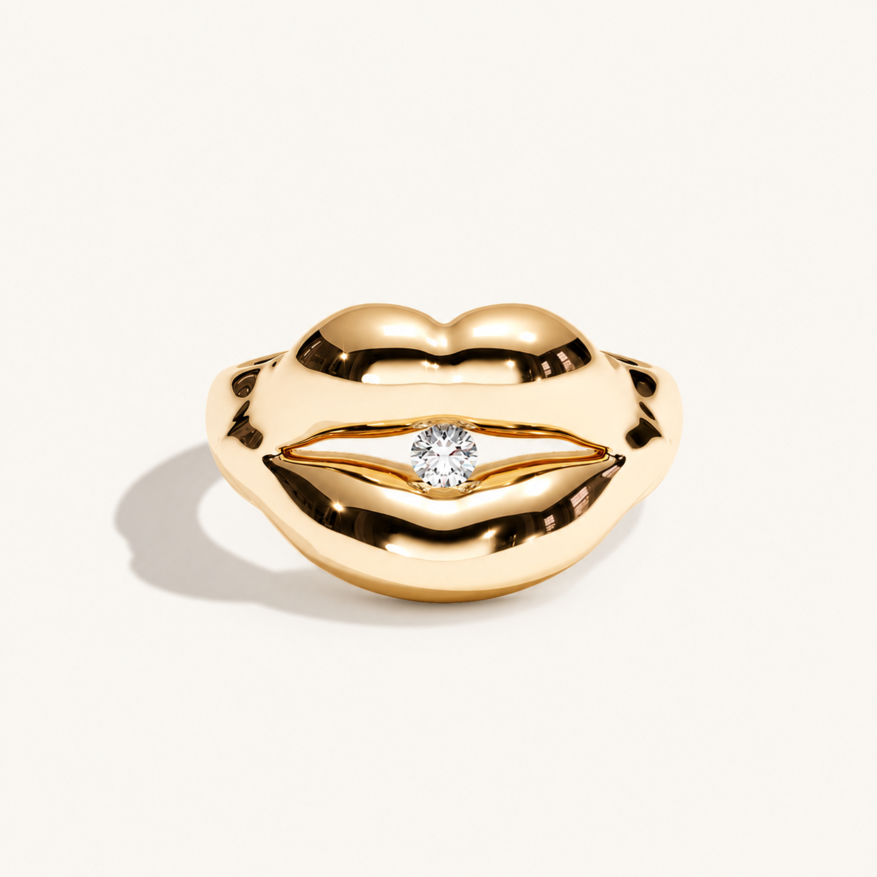 Vermilion Zone Diamond Bite Ring