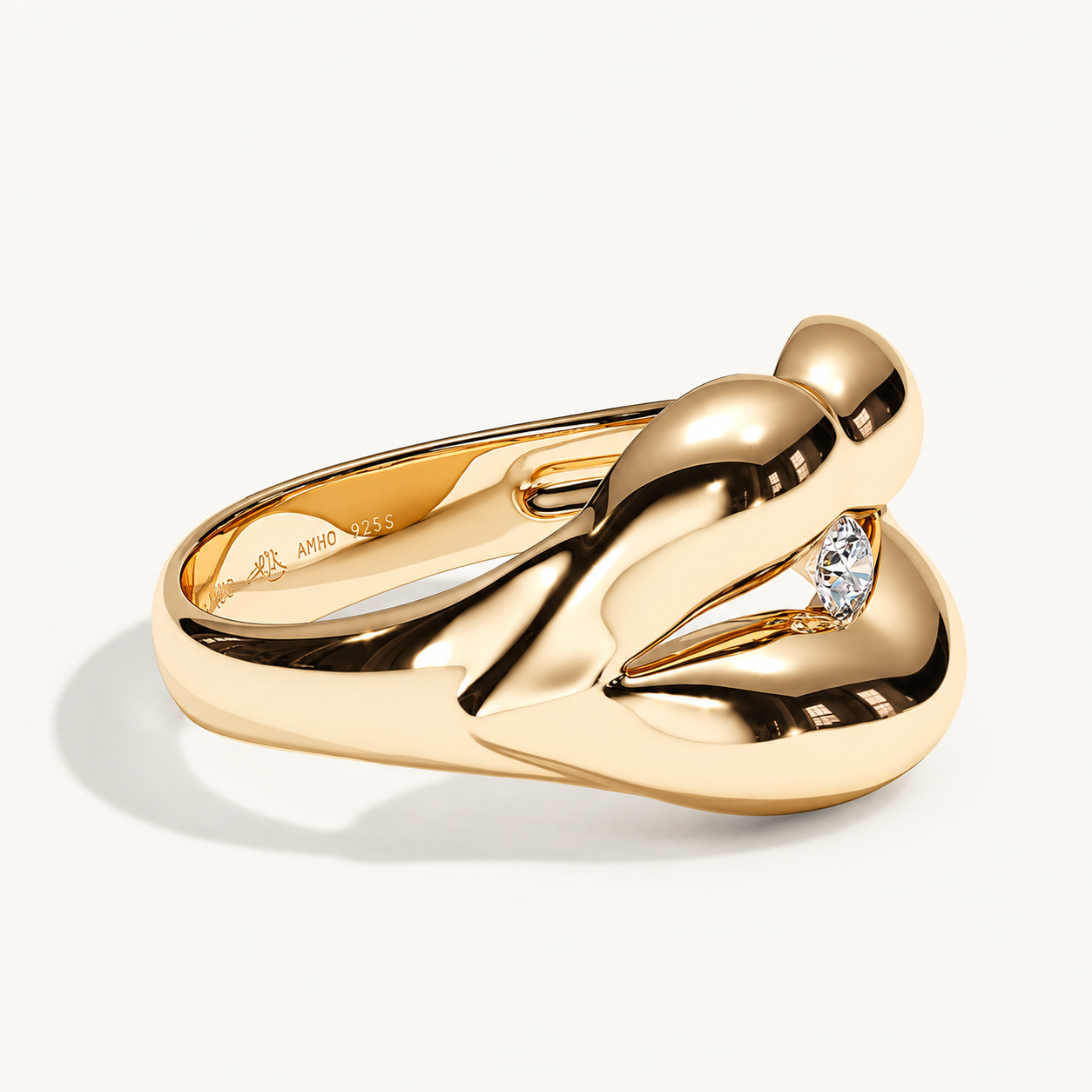 Vermilion Zone Diamond Bite Ring