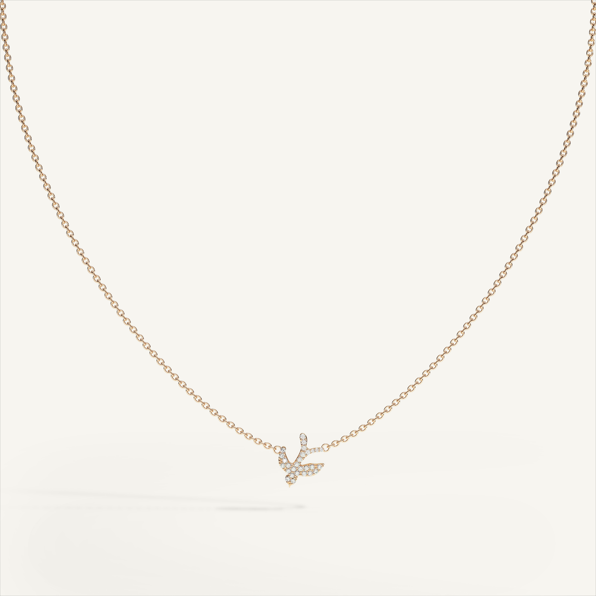 Little Nomad Solitaire Pavé Necklace — original product view 0