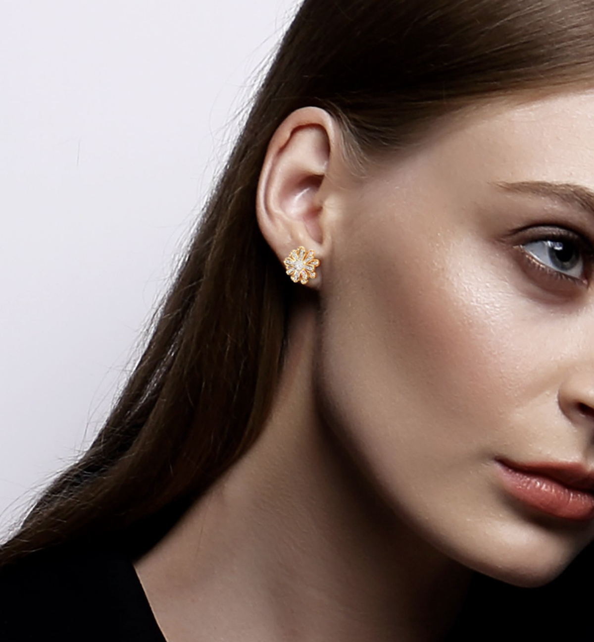 Measures of Love Midi Pavé Studs – worn on model