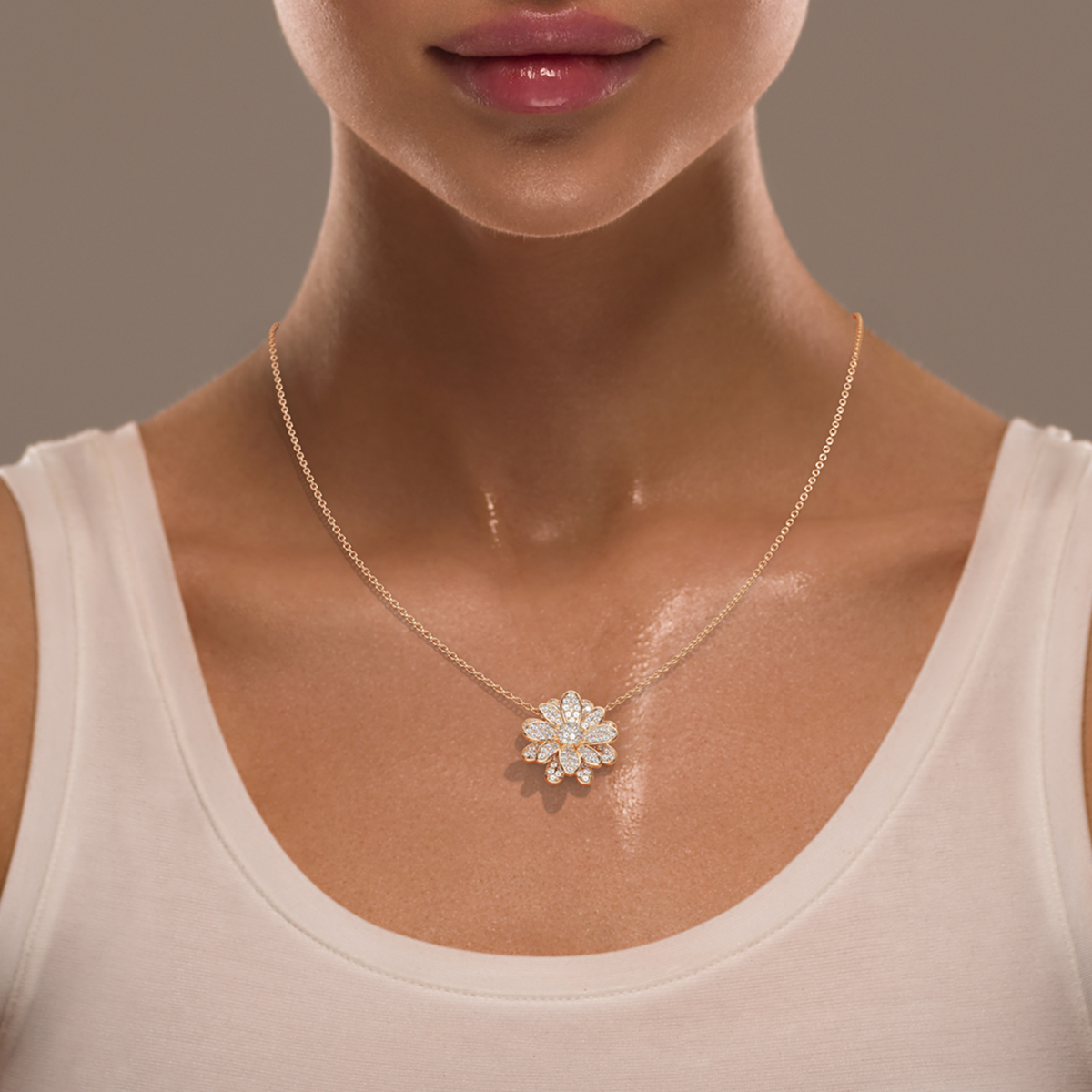 Measures of Love Pavé Necklace – worn on model