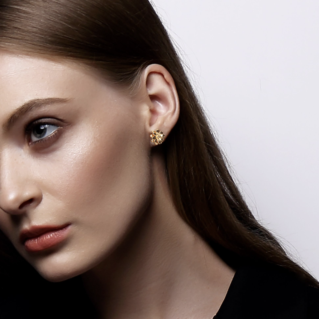 Measures of Love Petit Studs – worn on model