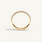 MONTE M25 3 mm Half Eternity Ring, 18K rose gold, view 3