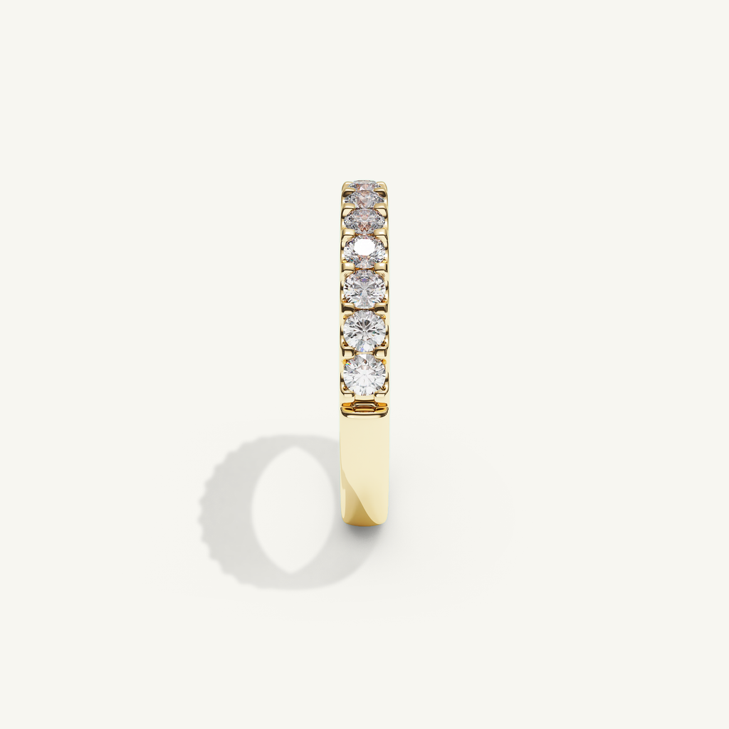 MONTE M25 3 mm Half Eternity Ring, 18K yellow gold, view 4