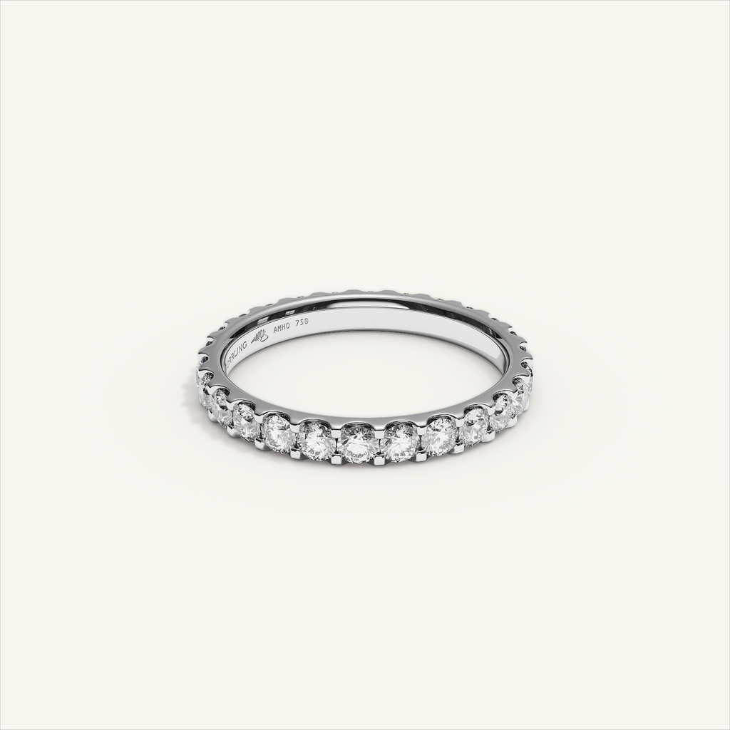 MONTE M25 3 mm diamond eternity ring in 18K white gold — view 2